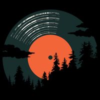 Classic Record Forest  Women's V-Neck T-Shirt
