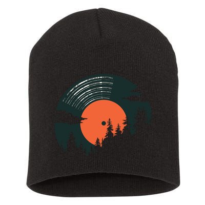 Classic Record Forest  Short Acrylic Beanie