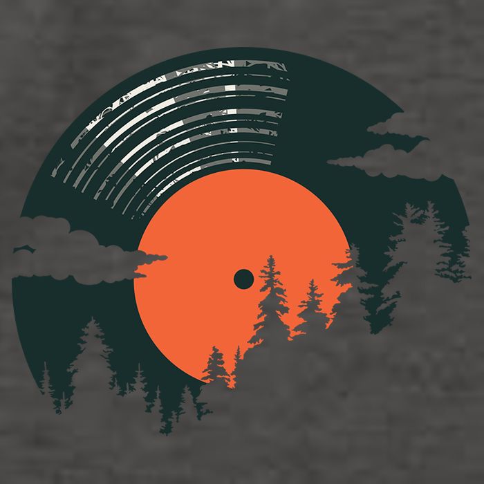 Classic Record Forest  Vector Backpack