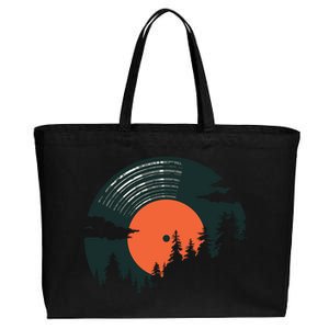 Classic Record Forest  Cotton Canvas Jumbo Tote