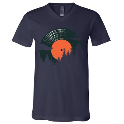 Classic Record Forest  V-Neck T-Shirt