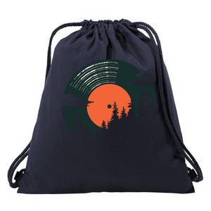 Classic Record Forest  Drawstring Bag