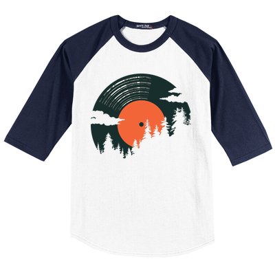 Classic Record Forest  Baseball Sleeve Shirt