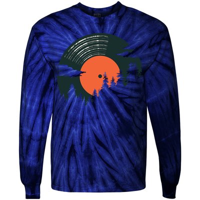 Classic Record Forest  Tie-Dye Long Sleeve Shirt