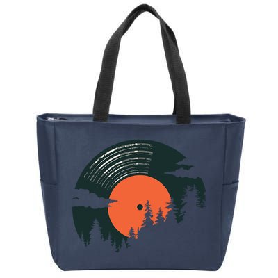 Classic Record Forest  Zip Tote Bag