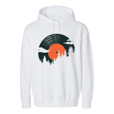 Classic Record Forest  Garment-Dyed Fleece Hoodie