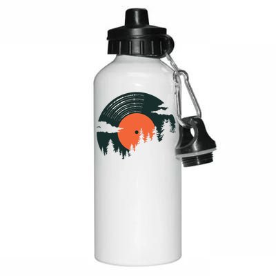 Classic Record Forest  Aluminum Water Bottle