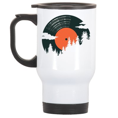 Classic Record Forest  Stainless Steel Travel Mug