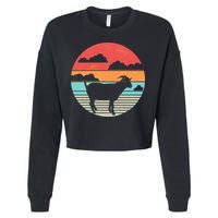 Classic Retro Goat Cropped Pullover Crew
