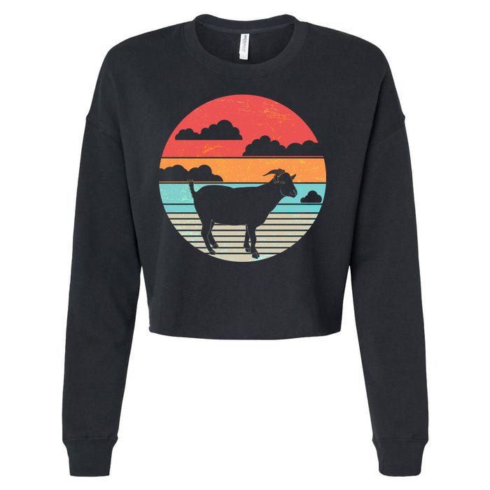 Classic Retro Goat Cropped Pullover Crew