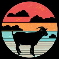 Classic Retro Goat Cropped Pullover Crew