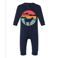 Classic Retro Goat Infant Fleece One Piece