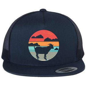 Classic Retro Goat Flat Bill Trucker Hat