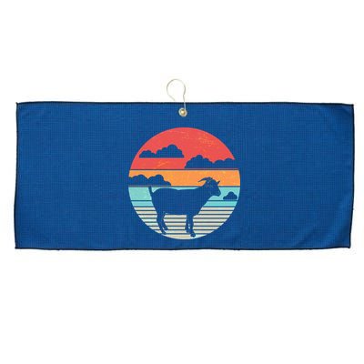 Classic Retro Goat Large Microfiber Waffle Golf Towel