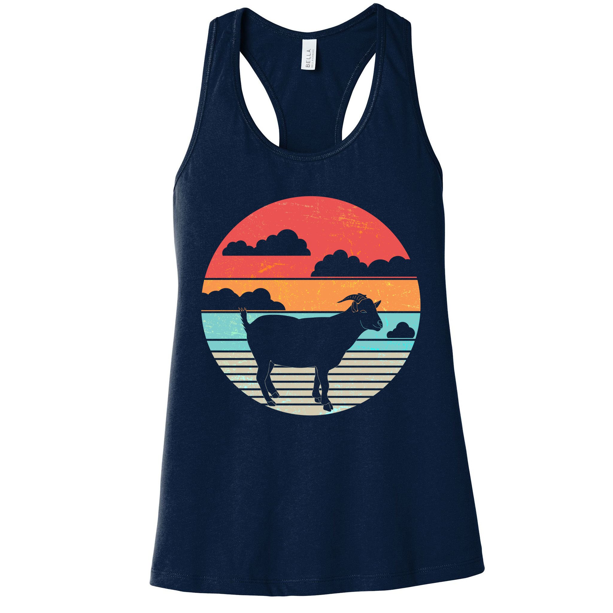 Classic Retro Goat Womens Tank Top
