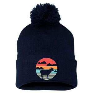 Classic Retro Goat Pom Pom 12in Knit Beanie