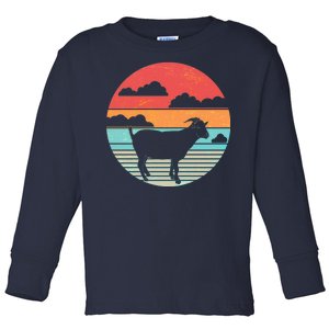 Classic Retro Goat Toddler Long Sleeve Shirt