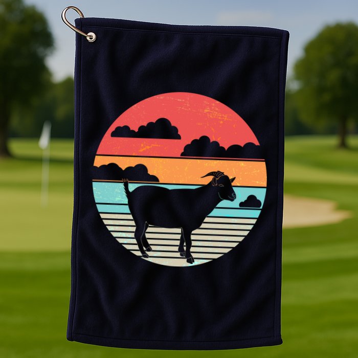 Classic Retro Goat Golf Towel