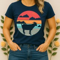 Classic Retro Goat Womens T-Shirt