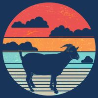 Classic Retro Goat Womens T-Shirt