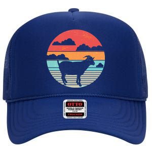 Classic Retro Goat High Crown Mesh Back Trucker Hat