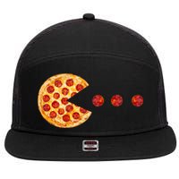 Classic Retro Pizza Lover Video Game 7 Panel Mesh Trucker Snapback Hat