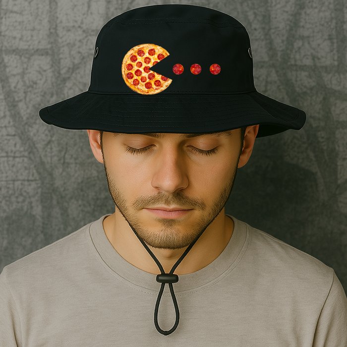 Classic Retro Pizza Lover Video Game Bucket Hat