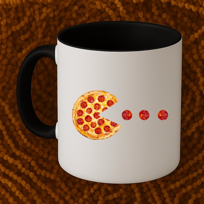 Classic Retro Pizza Lover Video Game Mug