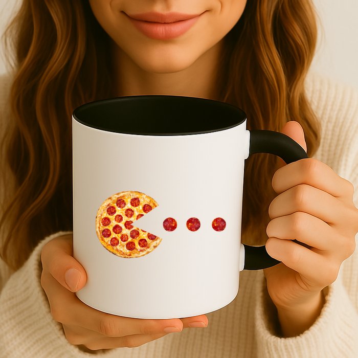 Classic Retro Pizza Lover Video Game Mug