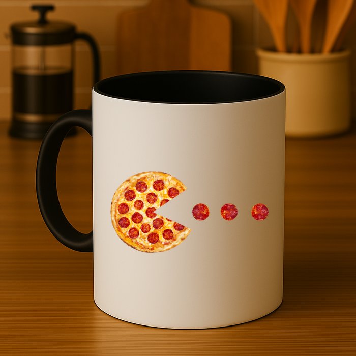 Classic Retro Pizza Lover Video Game Mug
