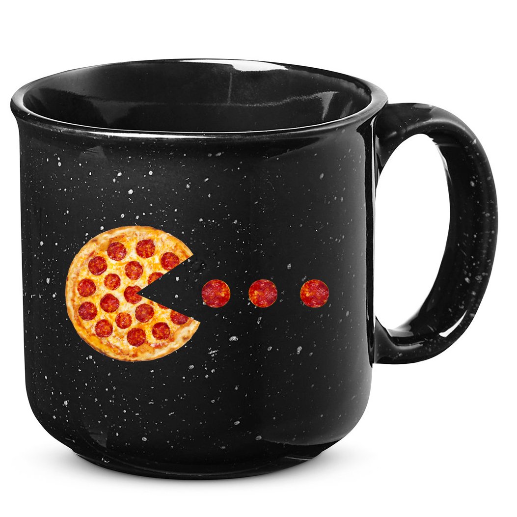 Classic Retro Pizza Lover Video Game 15oz Campfire Ceramic Mug