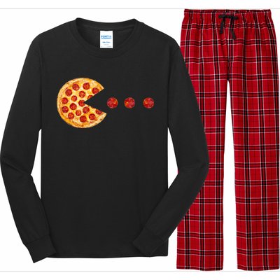 Classic Retro Pizza Lover Video Game Long Sleeve Pajama Set