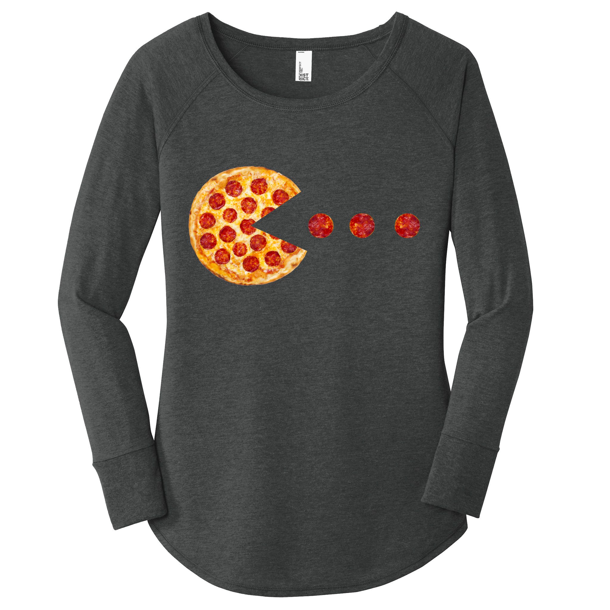 Classic Retro Pizza Lover Video Game Women's Perfect Tri Tunic Long Sleeve Shirt