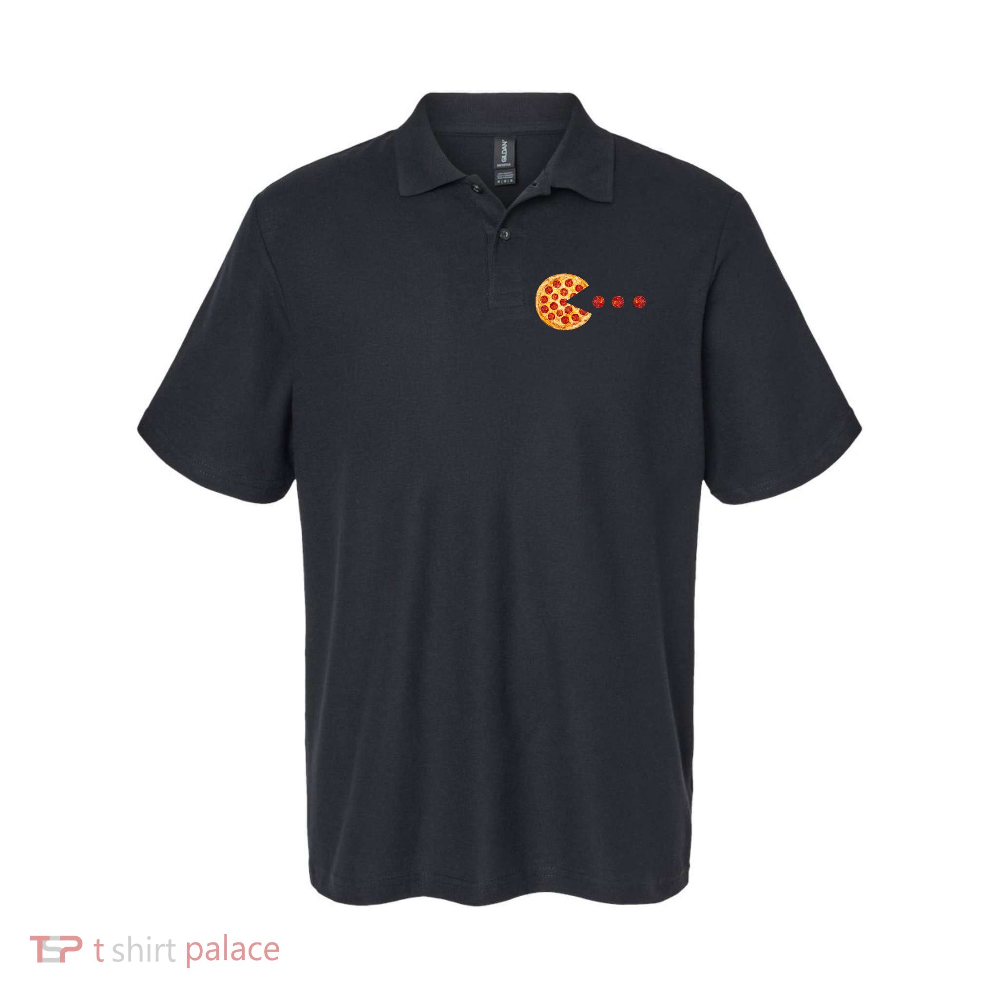 Classic Retro Pizza Lover Video Game Polo