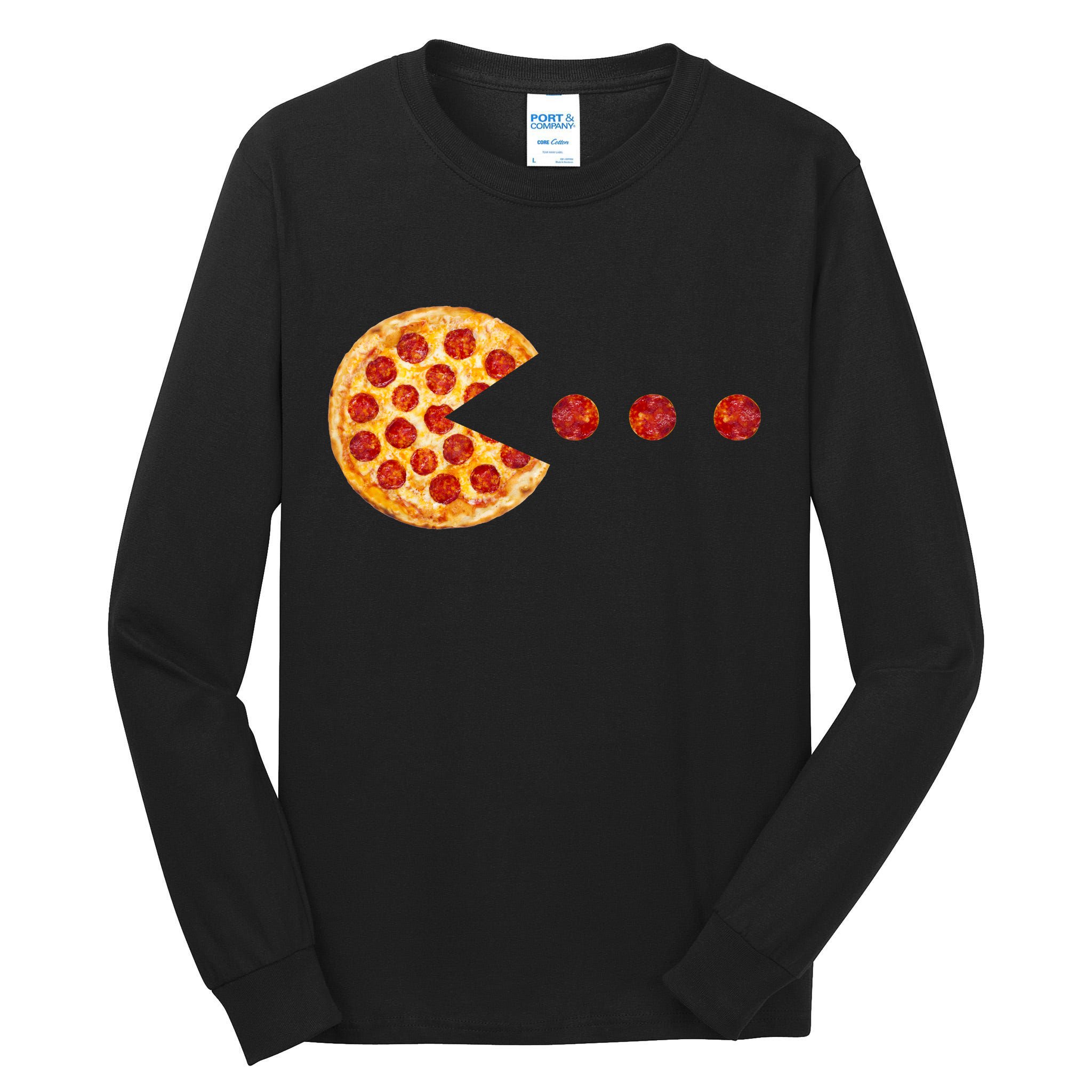 Classic Retro Pizza Lover Video Game Tall Long Sleeve T-Shirt