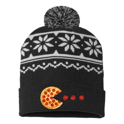 Classic Retro Pizza Lover Video Game USA-Made Snowflake Beanie