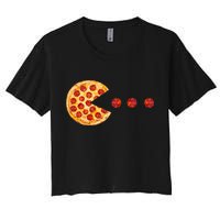 Classic Retro Pizza Lover Video Game Crop Top