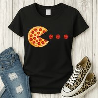 Classic Retro Pizza Lover Video Game Womens T-Shirt