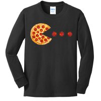 Classic Retro Pizza Lover Video Game Kids Long Sleeve Shirt