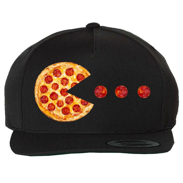 Classic Retro Pizza Lover Video Game Wool Snapback Cap