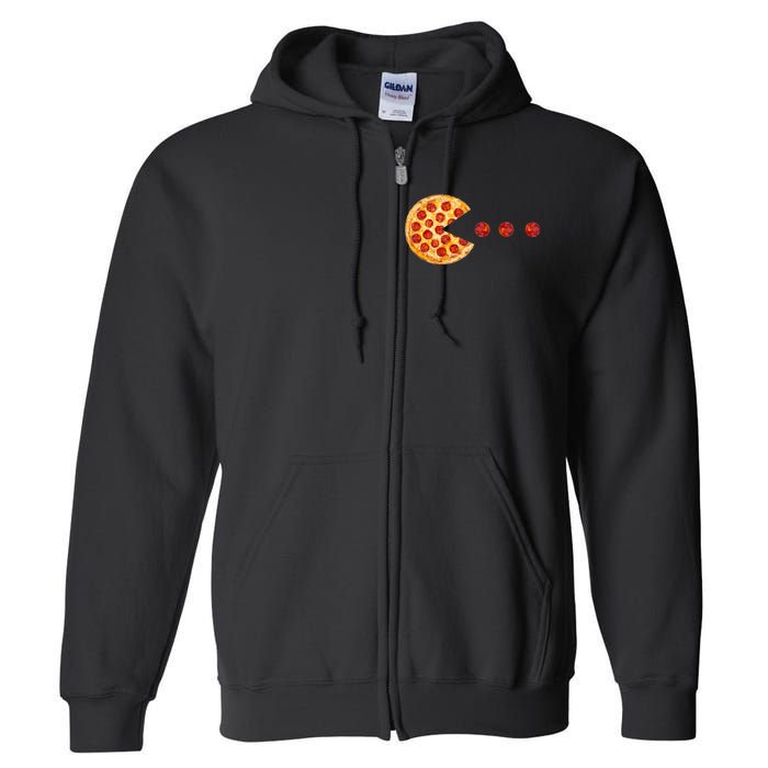 Classic Retro Pizza Lover Video Game Full Zip Hoodie