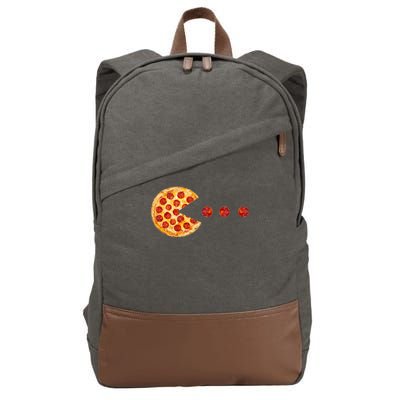 Classic Retro Pizza Lover Video Game Cotton Canvas Backpack