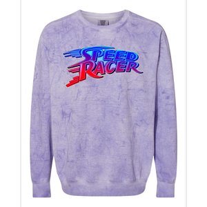 Classic Retro Speed Racer Logo Colorblast Crewneck Sweatshirt