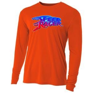 Classic Retro Speed Racer Logo Cooling Performance Long Sleeve Crew