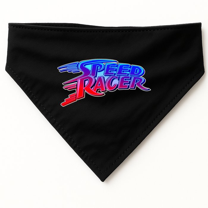 Classic Retro Speed Racer Logo USA-Made Doggie Bandana