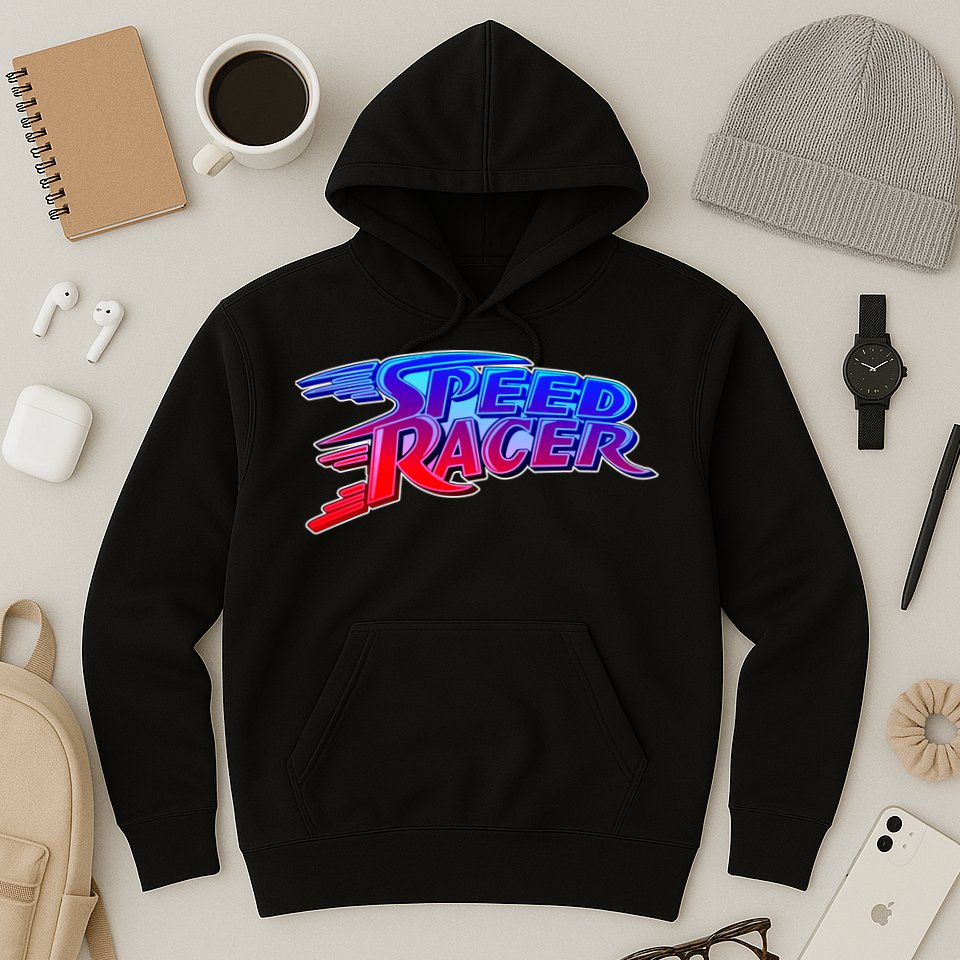 Classic Retro Speed Racer Logo Hoodie