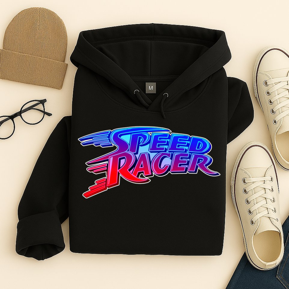 Classic Retro Speed Racer Logo Hoodie