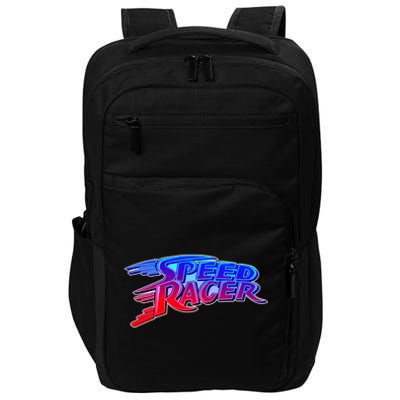 Classic Retro Speed Racer Logo Impact Tech Backpack