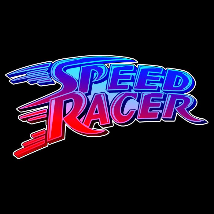 Classic Retro Speed Racer Logo Button
