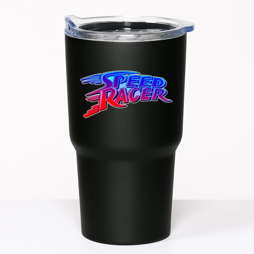 Classic Retro Speed Racer Logo Tumbler